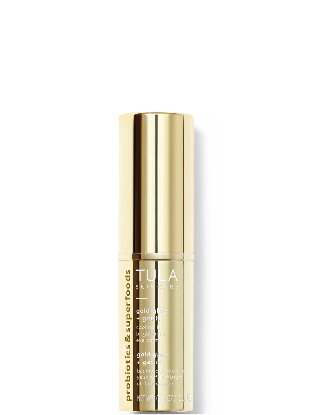 TULA SKINCARE GOLD GLOW & GET IT COOLING & BRIGHTENING EYE BALM